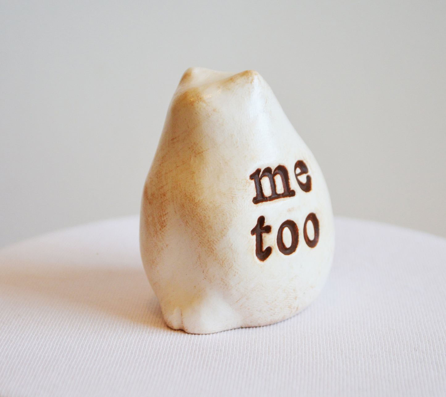 Cat wedding cake topper...vintage white i do, me too kitties / fat cats handmade toppers