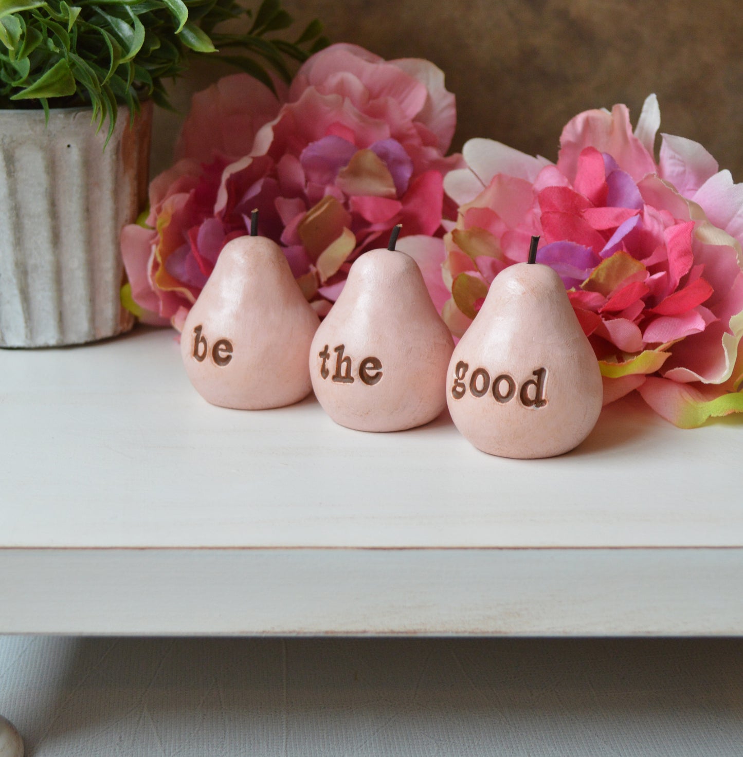 Vintage pink be the good pears / FREE SHIPPING