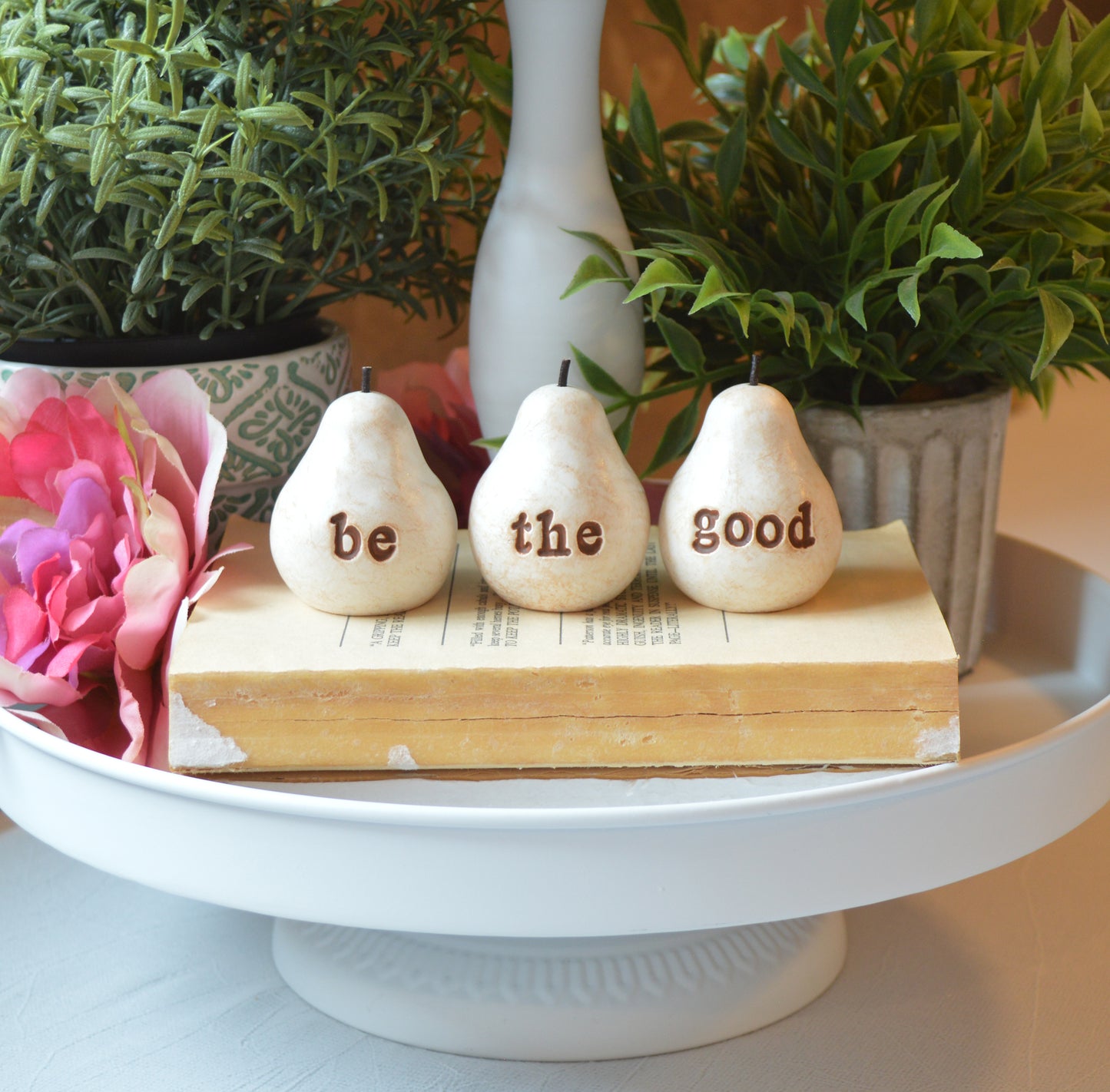 Rustic white be the good pears / FREE SHIPPING