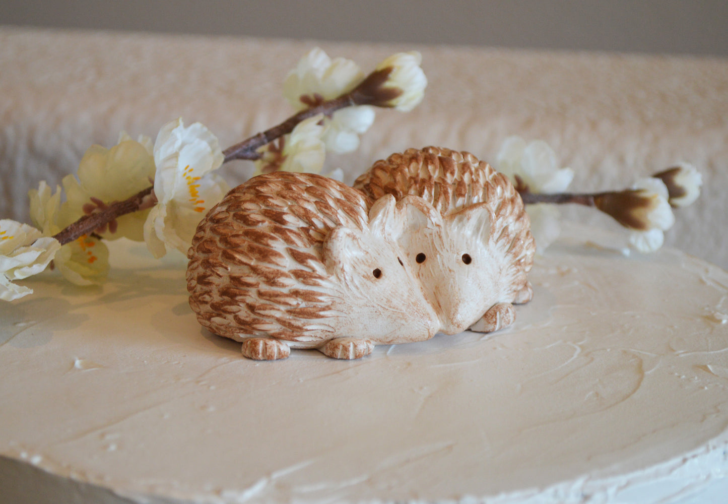 Hedgehogs snuggling wedding cake topper / bride groom / personalized with your initials / custom bespoke wedding anniversary gift